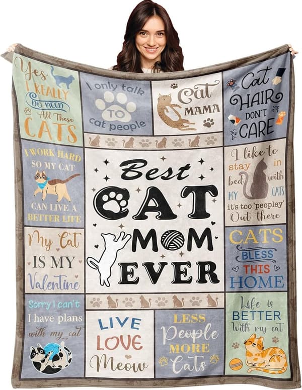 Cat Mom Gifts Blanket - 50