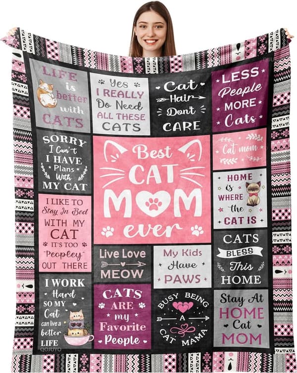 Cat Lover Blanket for Women, 60