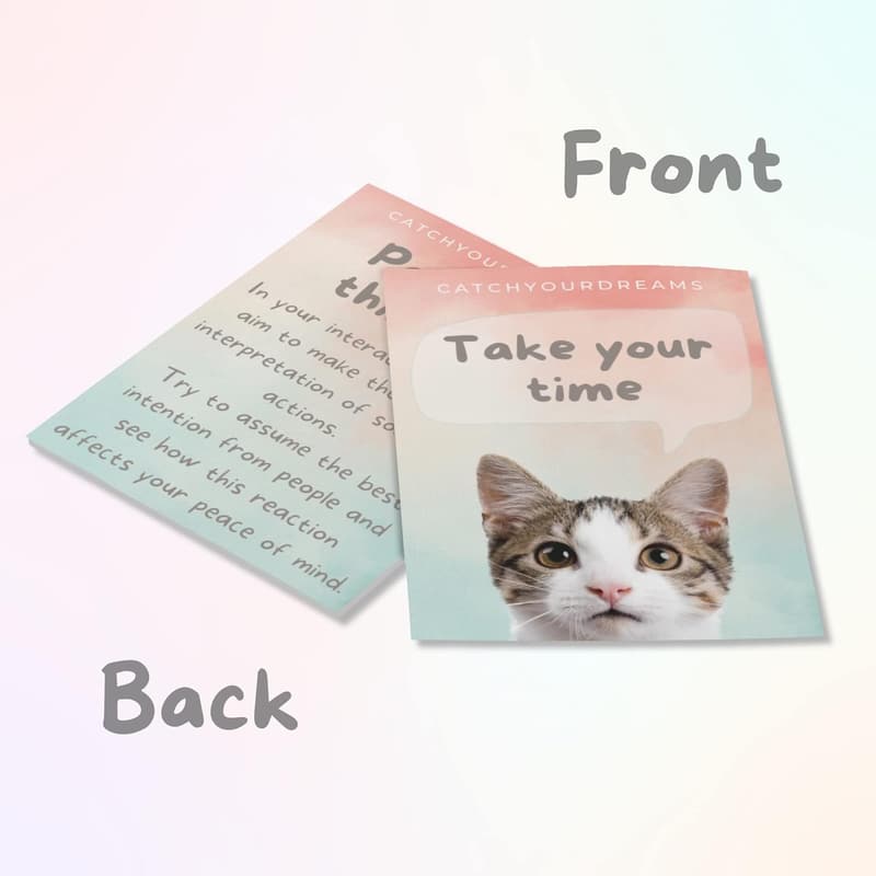 Cats Against Anxiety Affirmation Cards for Self-Esteem & Stress