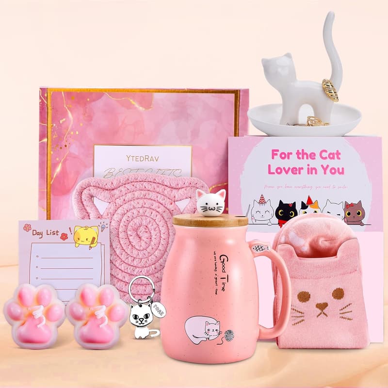 Funny Cat Mom Gift Set for Women - Geburtstag & Mother's Day