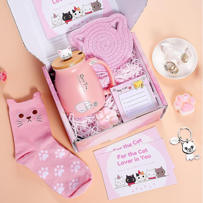 Funny Cat Mom Gift Set for Women - Geburtstag & Mother's Day