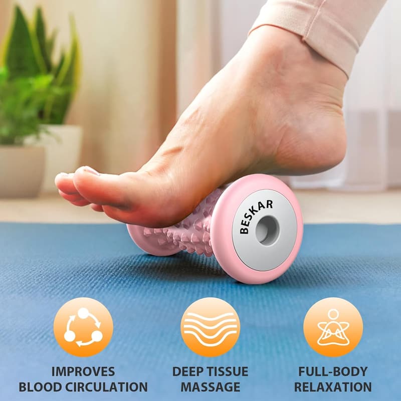 Portable Foot Massager Roller for Plantar Fasciitis Relief