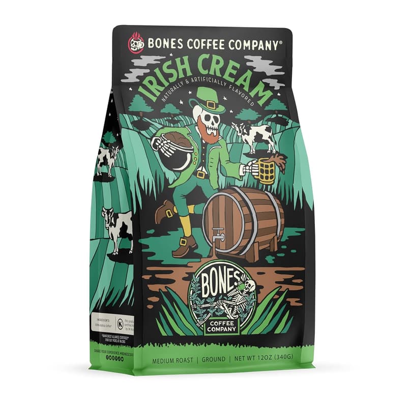Irish Cream Flavored Medium Roast Coffee, 12 oz Ground