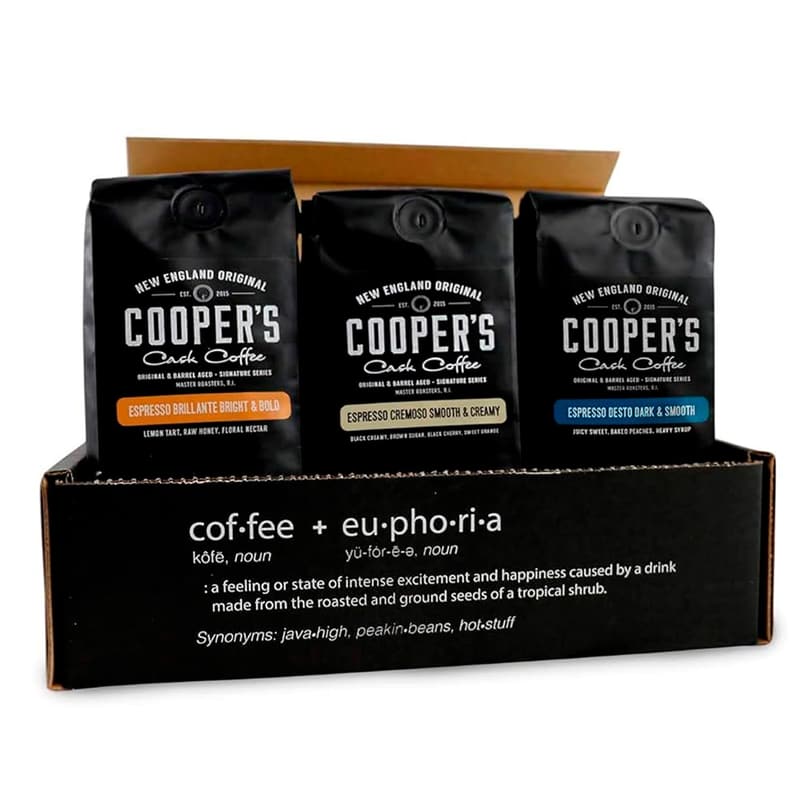Espresso Sampler Gift Set - 24 oz of Brazilian, Kenyan & Ethiopian Roasts