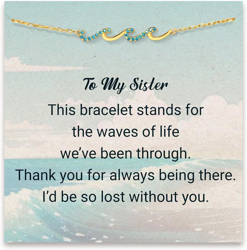 Birthday Wave Bracelet for Women - Ideal Gift for Sister or Mom