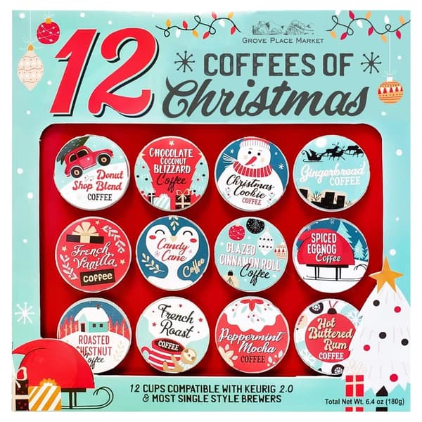 Holiday Gift Set: 12 Premium Gourmet Coffee K-Cups