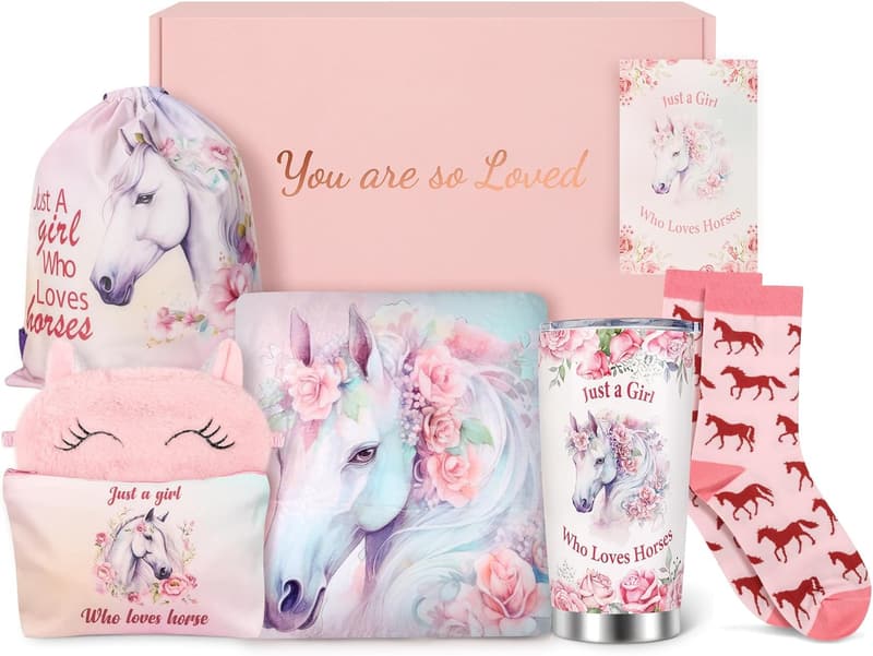 Horse-Themed Birthday Gift Box for Girls Aged 10-12