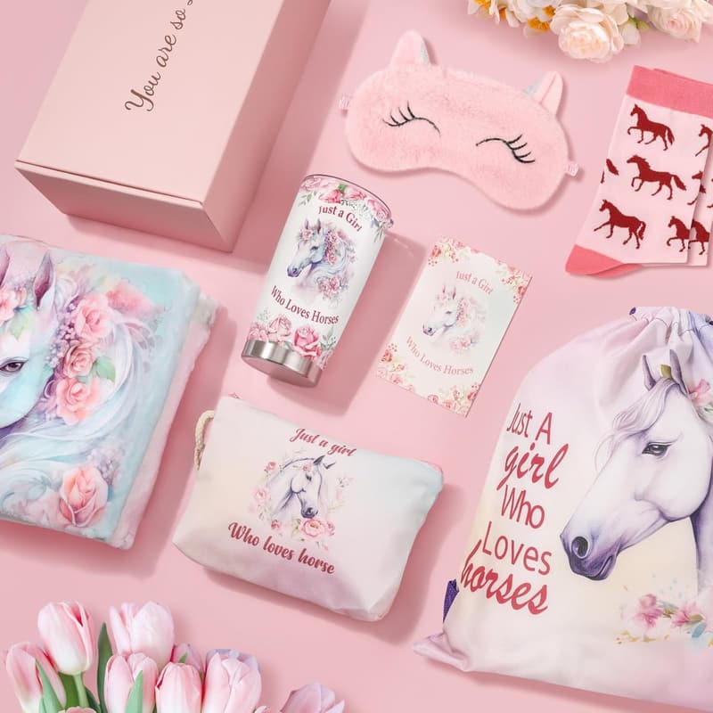 Horse-Themed Birthday Gift Box for Girls Aged 10-12