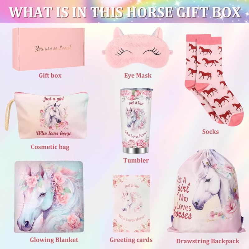 Horse-Themed Birthday Gift Box for Girls Aged 10-12