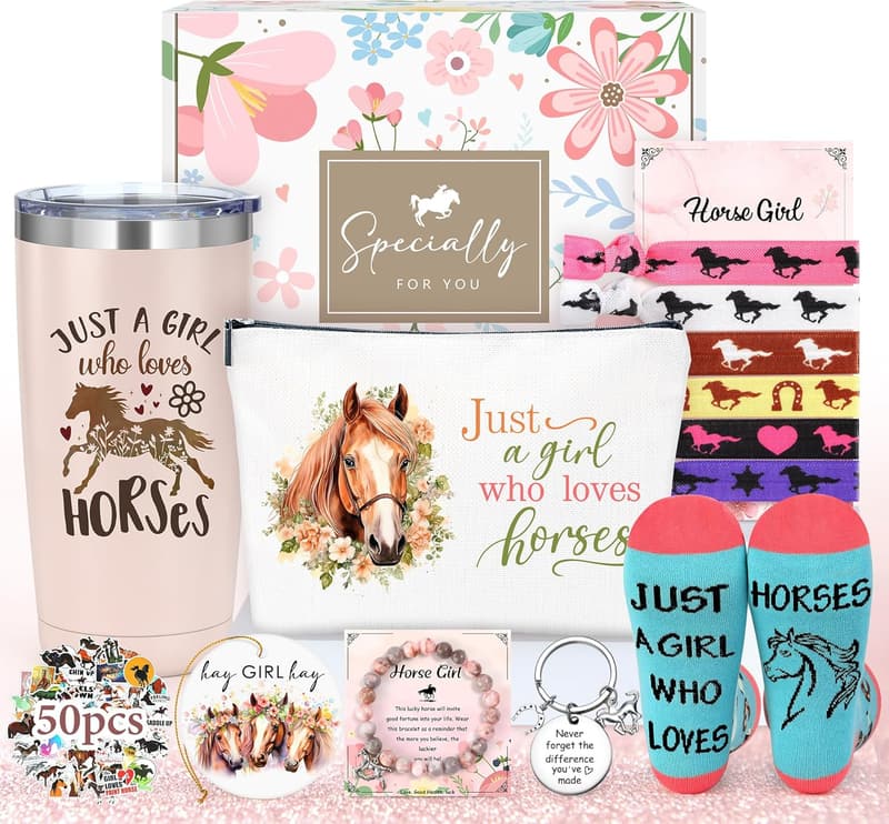 Horse-Themed Tumbler Gift for Girls and Women
