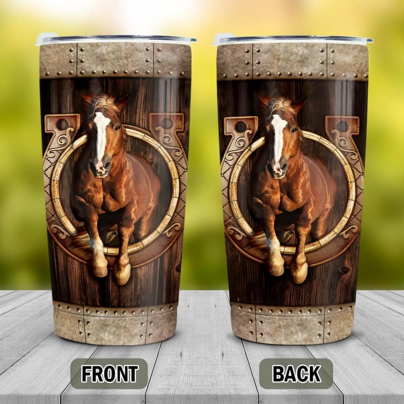 20oz Stainless Steel Horse Tumblers - Equestrian Gifts