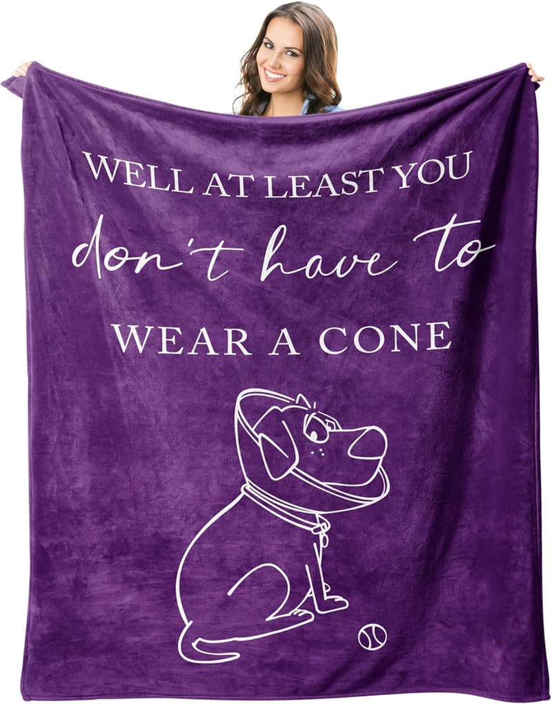 Get Well Soon Purple Throw Blanket 60