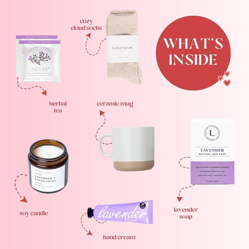 Mother's Day Lavender Spa Gift Set | Relaxation Self-Care for Mom