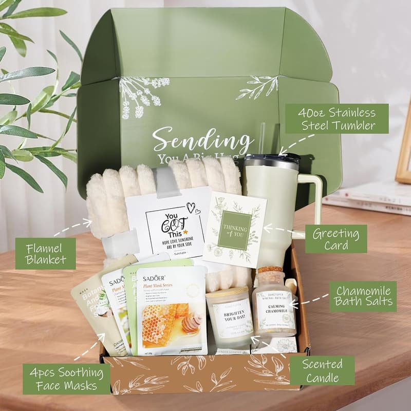 Relaxing Spa Gift Basket for Women - Get Well Soon, Birthday, Mother's Day