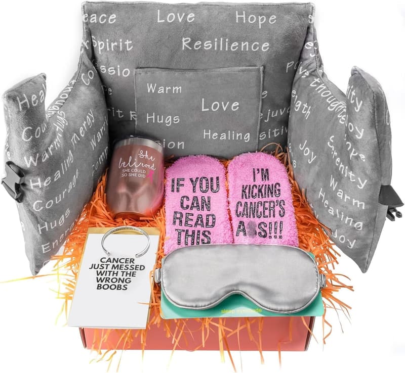 Breast Cancer Care Package with Mastectomy Pillow for Women