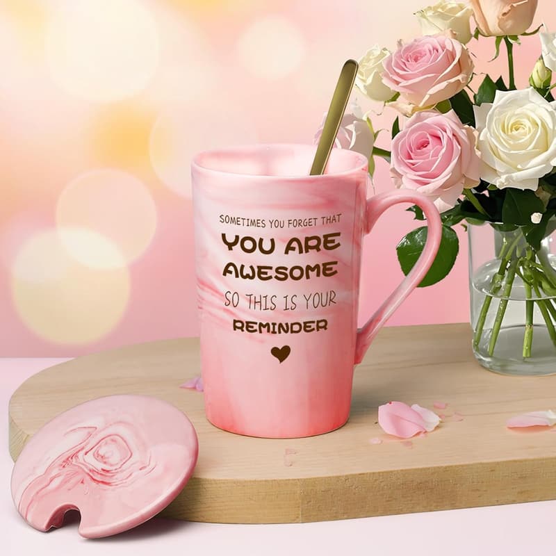 Mother's Day Pink Rose Spa Basket Gift Set for Women