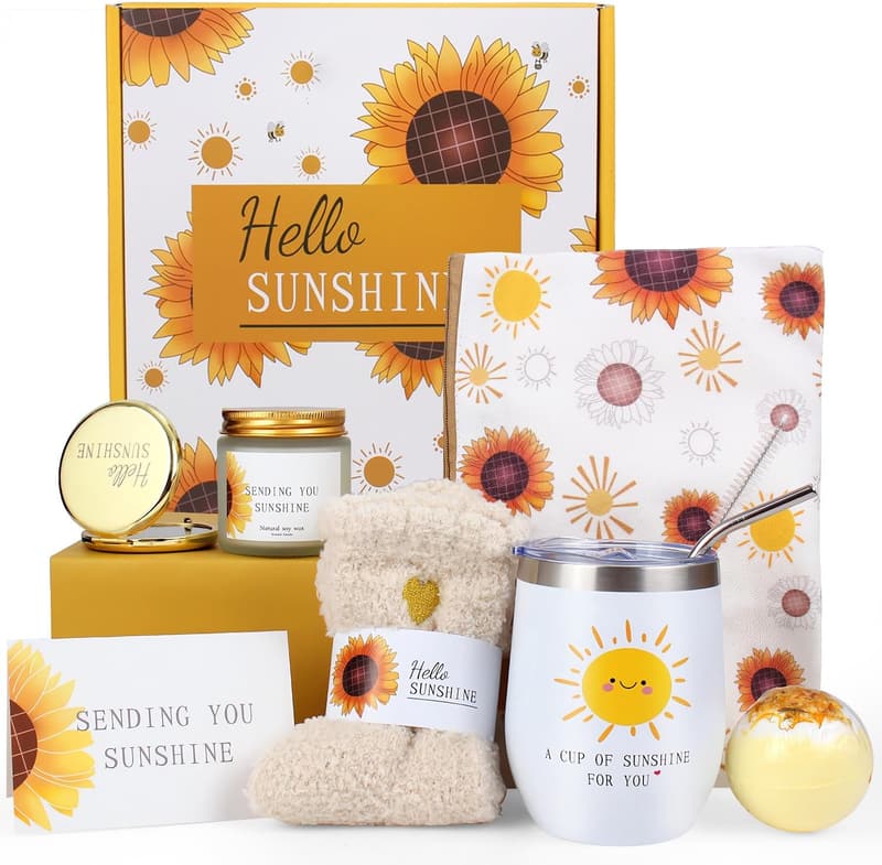 Sunflower Gift Basket Set for Women - Ideal Birthday & Mother's Day