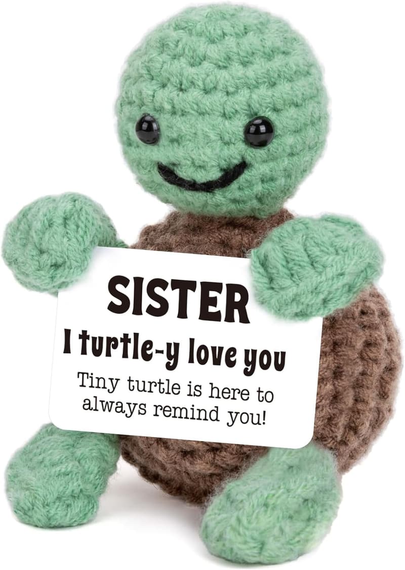 Handmade Cute Turtle Gift for Sisters - Mother's Day & Birthday