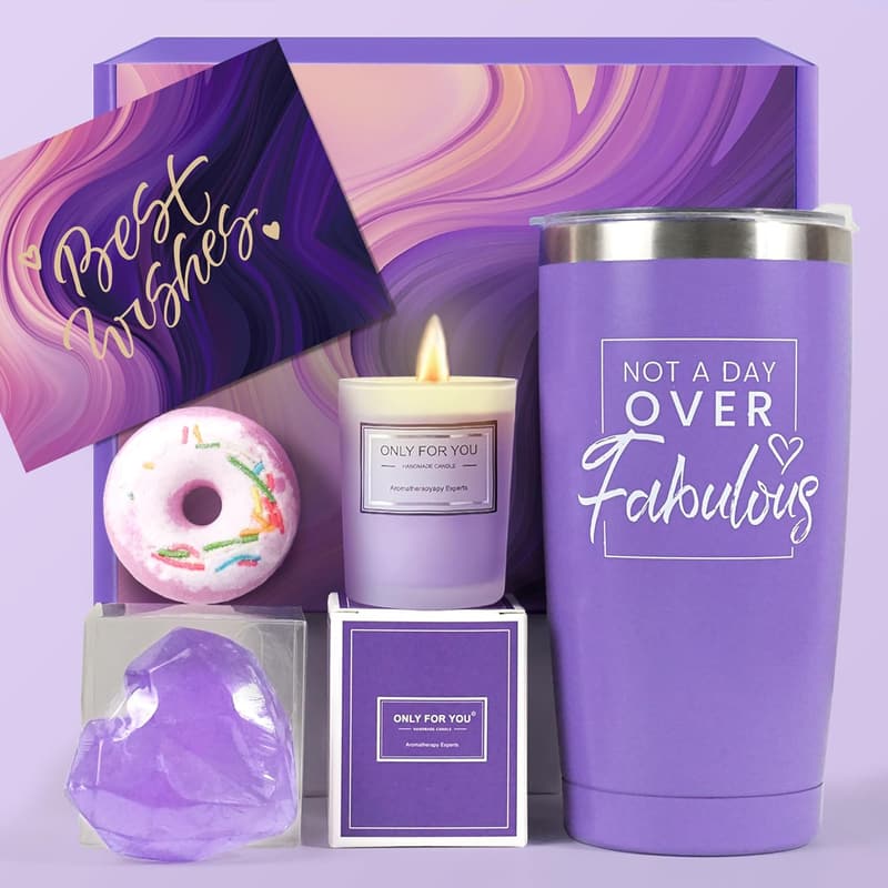 Personalized Lavender Relaxation Gift Basket for Her
