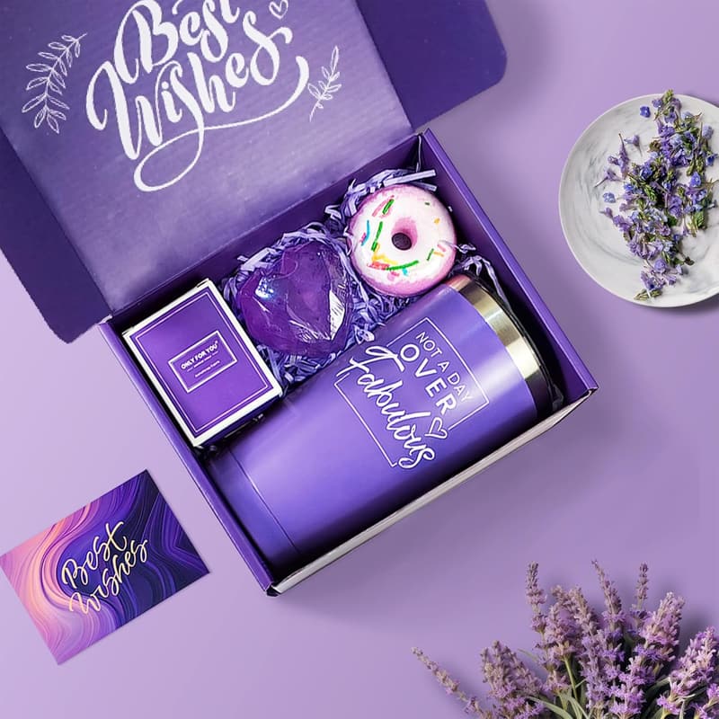 Personalized Lavender Relaxation Gift Basket for Her