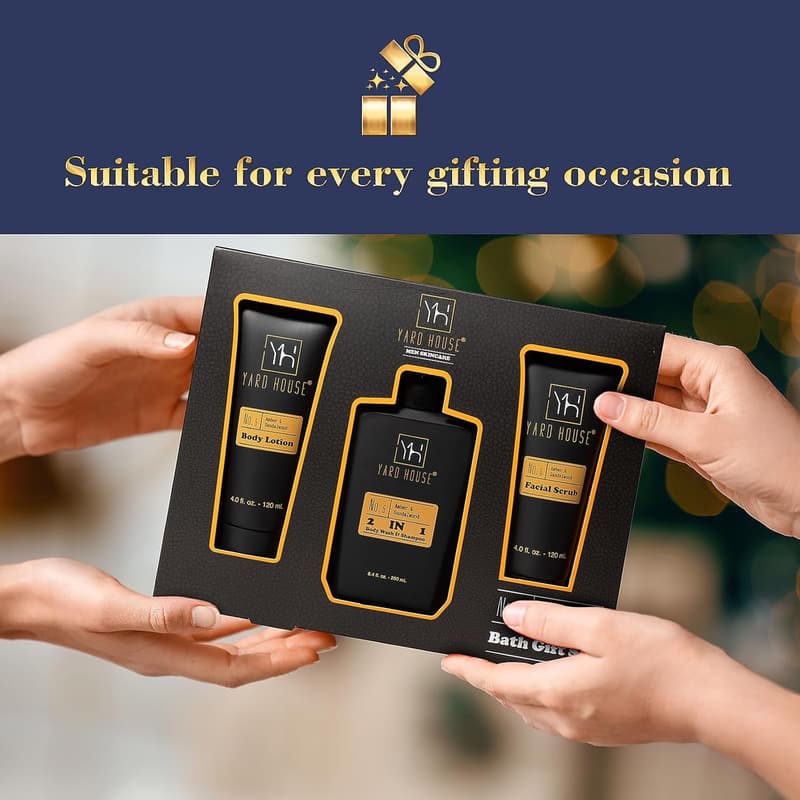 Men's Holiday Gift Set - Sandalwood & Amber Bath Essentials