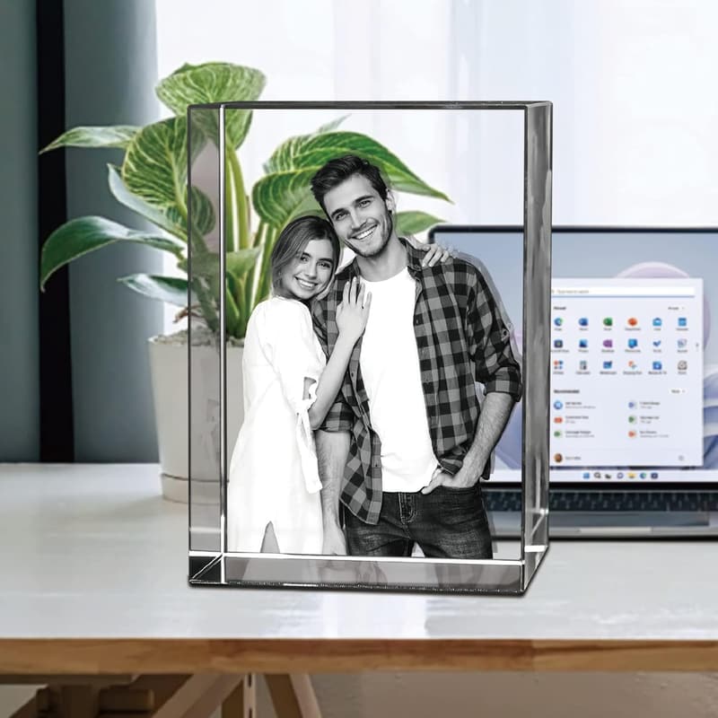 Personalized 3D Crystal Photo with LED Base Gift