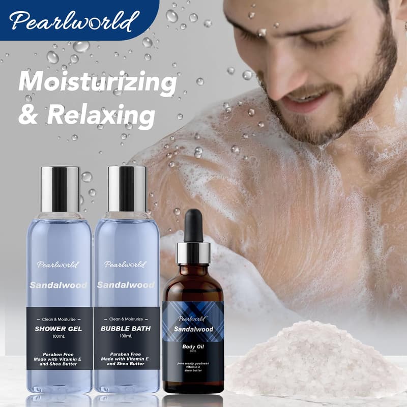 Ocean Scented Spa Gift Set for Men - 12-Piece Bath Kit