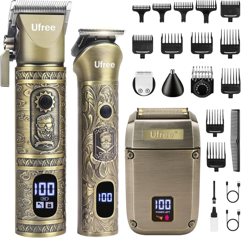 Men's Grooming Set: Cordless Beard Trimmer & Hair Clippers