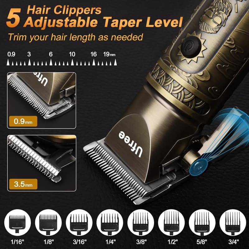 Men's Grooming Set: Cordless Beard Trimmer & Hair Clippers