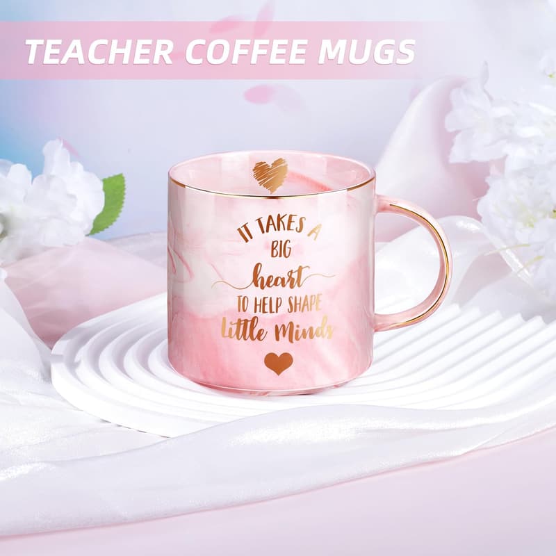 Teacher Appreciation Gift Basket with Pink Coffee Mug
