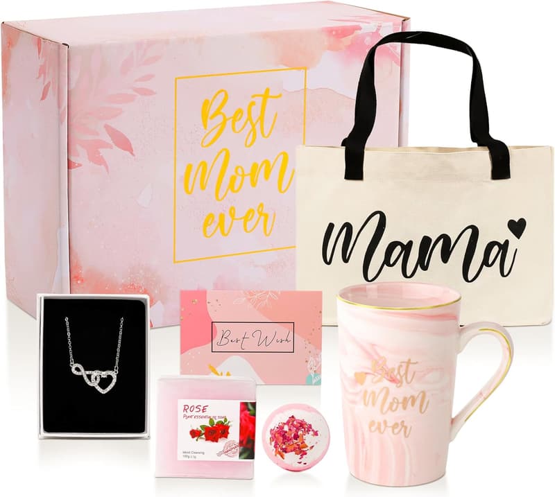 Valentine's Day Gifts for Mom: Best Mom Necklace & Tote Set