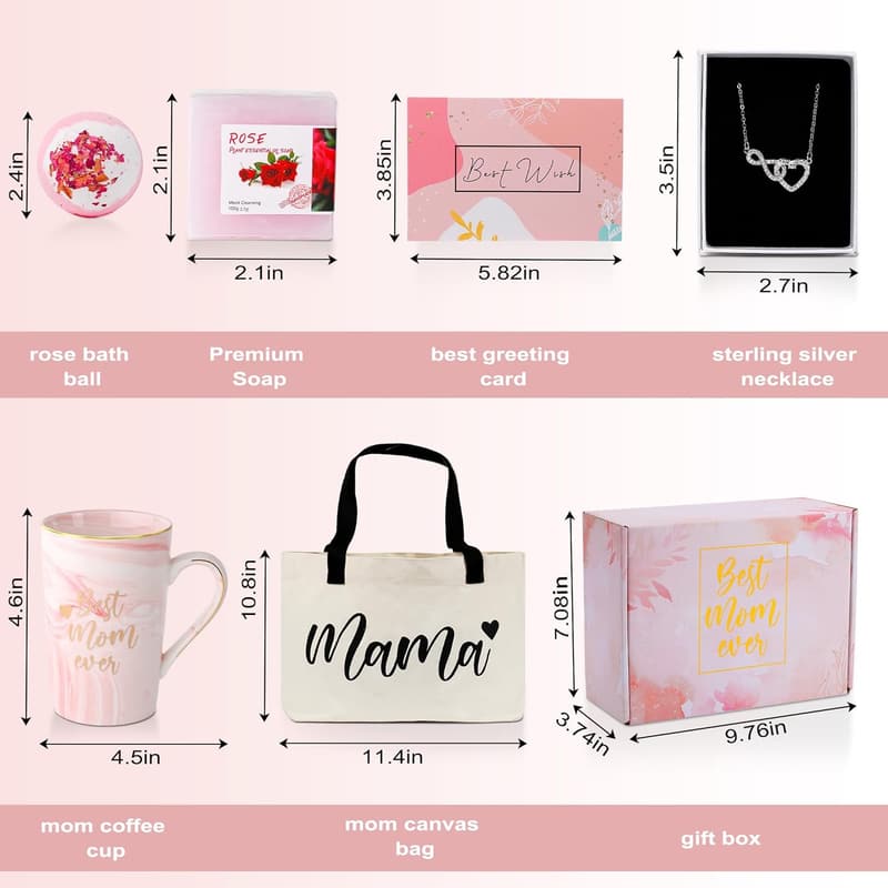Valentine's Day Gifts for Mom: Best Mom Necklace & Tote Set