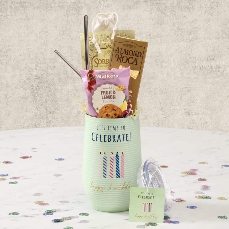 Happy Birthday Gift Mug with Chocolate & Sweets Set