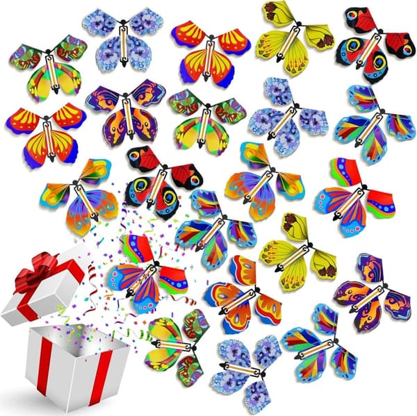 Colorful Wind-Up Butterflies Surprise Gift - 100 Pcs