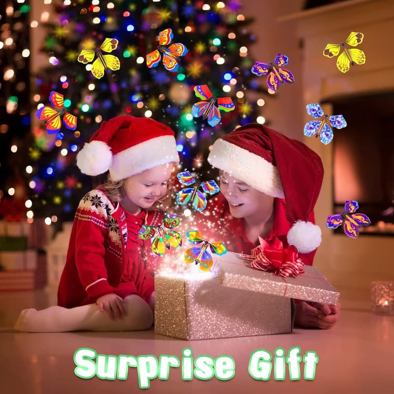 Colorful Wind-Up Butterflies Surprise Gift - 100 Pcs