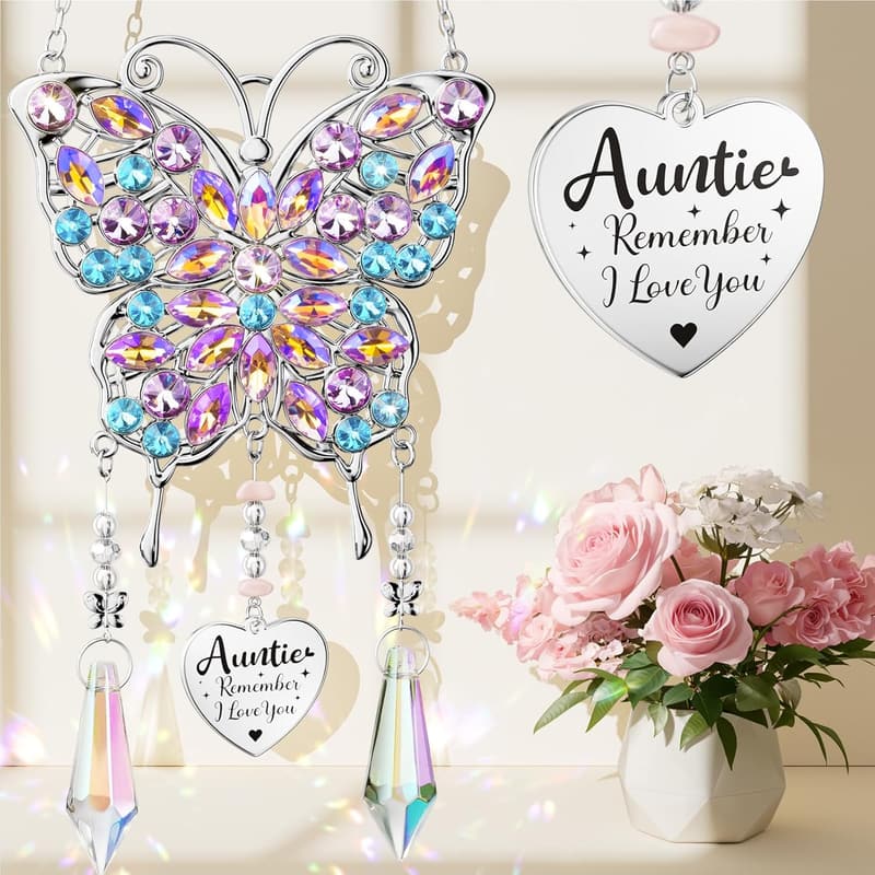 Mother's Day Butterfly Crystal Sun Catcher for Aunt
