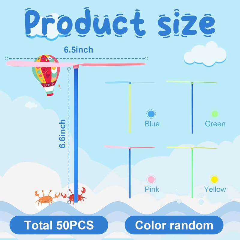 Outdoor Party Helicopter Toys Set for Kids - 100 Pcs