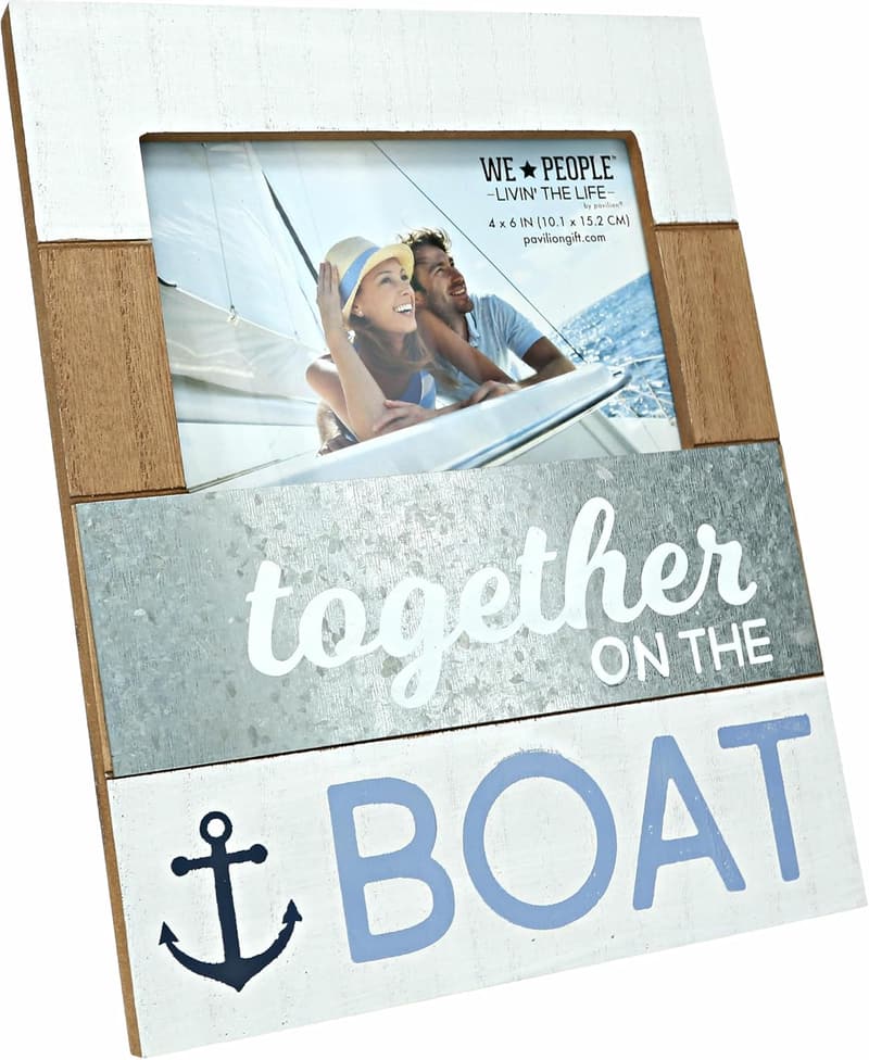 Together On The Boat Picture Frame - 7.75x10 Inch, Gray