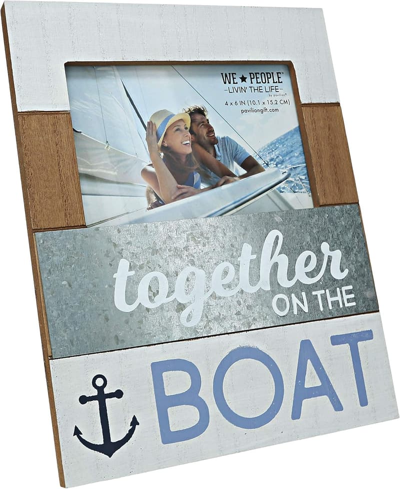 Together On The Boat Picture Frame - 7.75x10 Inch, Gray
