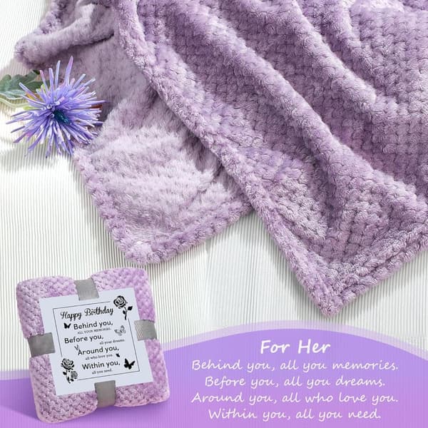 Birthday Gift Basket for Women - Unique Purple Set for Her
