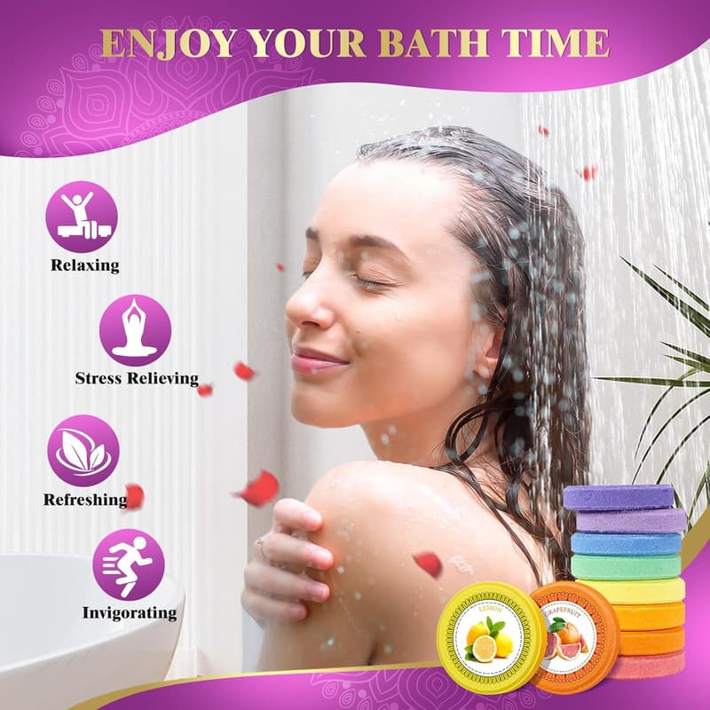 Birthday Aromatherapy Shower Steamers for Women (8 Pack)