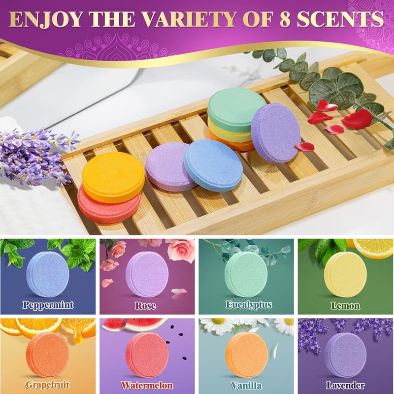 Birthday Aromatherapy Shower Steamers for Women (8 Pack)