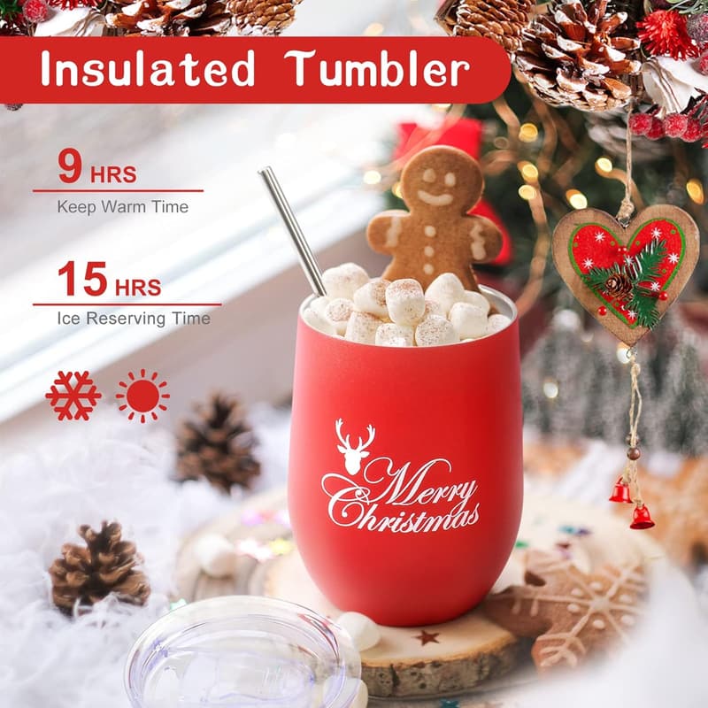 Holiday Gift Set for Her - Unique Soap, Candle & Tumbler
