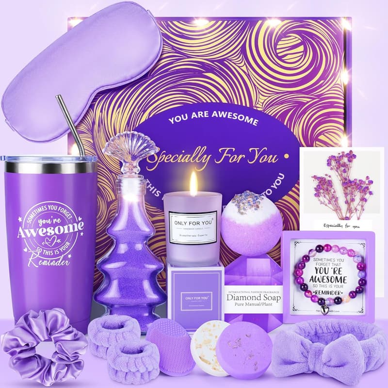 Mother's Day Purple Self-Care Gift Set for Women