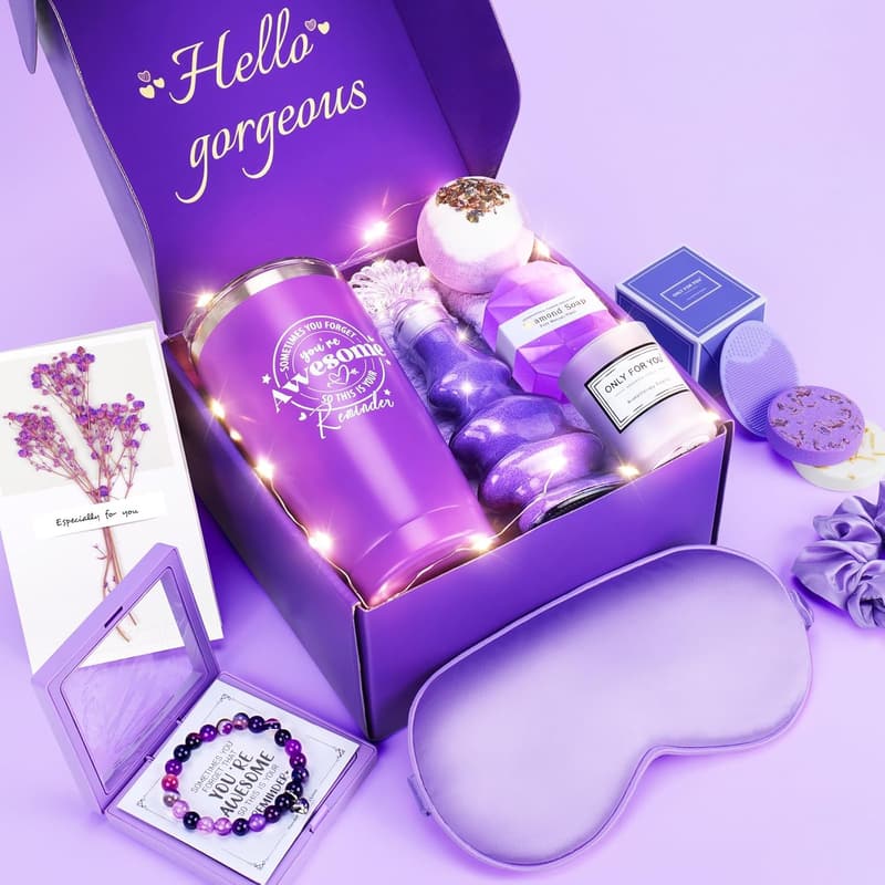 Mother's Day Purple Self-Care Gift Set for Women