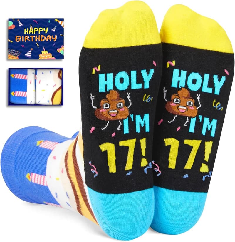 Birthday Socks for 13-18 Year Old Boys and Girls