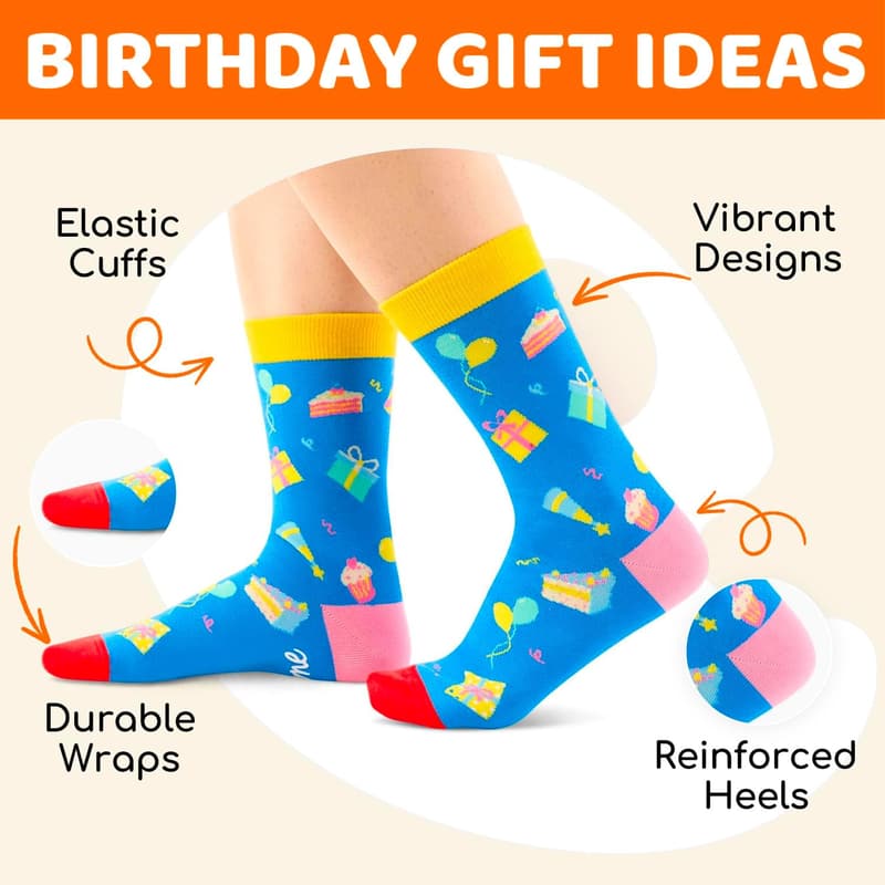 Teen Birthday Gift Socks for Ages 13-19 - Fun & Stylish