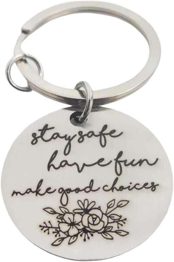 Sweet 16 Drive Safe Keychain Gift for Teen Girls