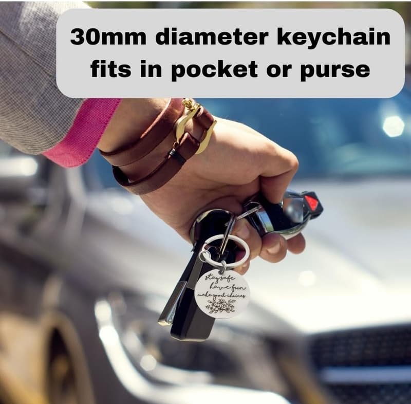 Sweet 16 Drive Safe Keychain Gift for Teen Girls