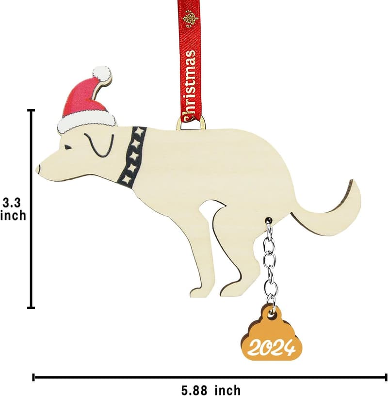 2024 Personalized Laser Engraved Dog Christmas Ornament